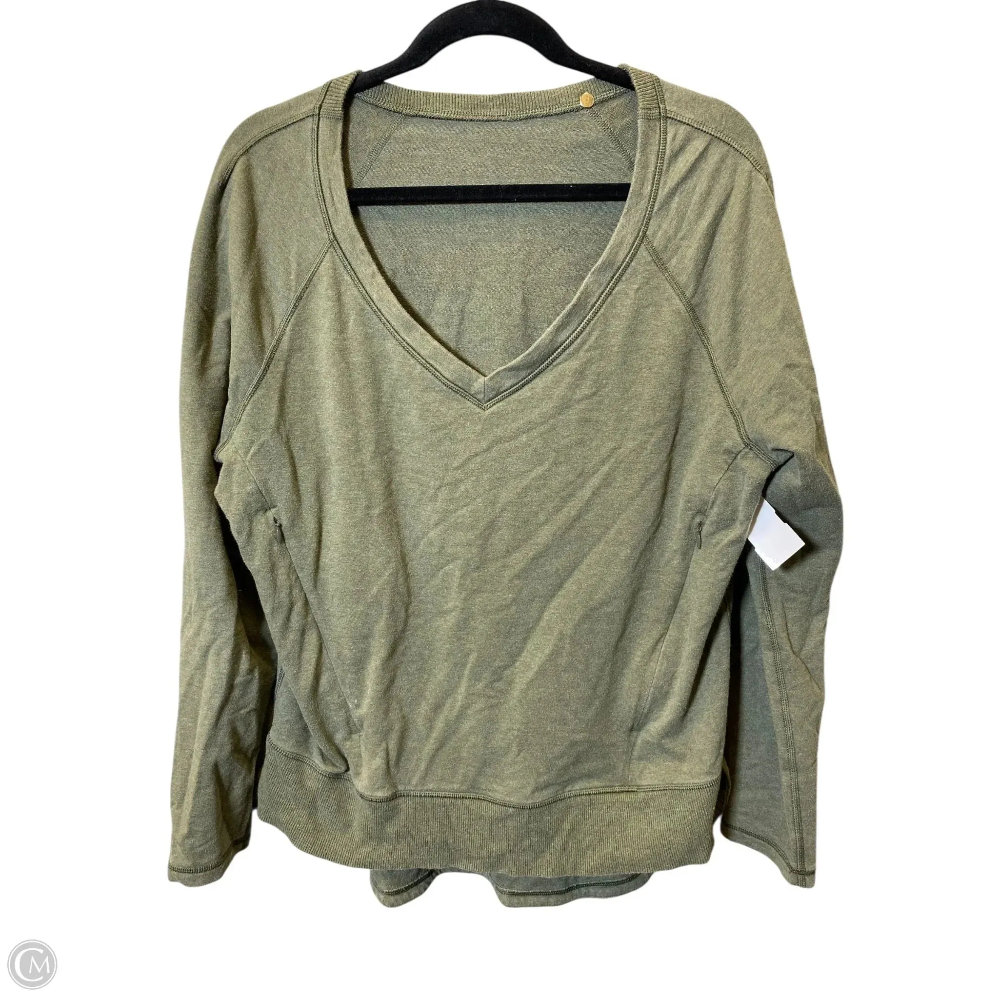 Athletic Sweatshirt Crewneck By Lululemon In Green, Size: L VentilatedMesh Harbor Style
