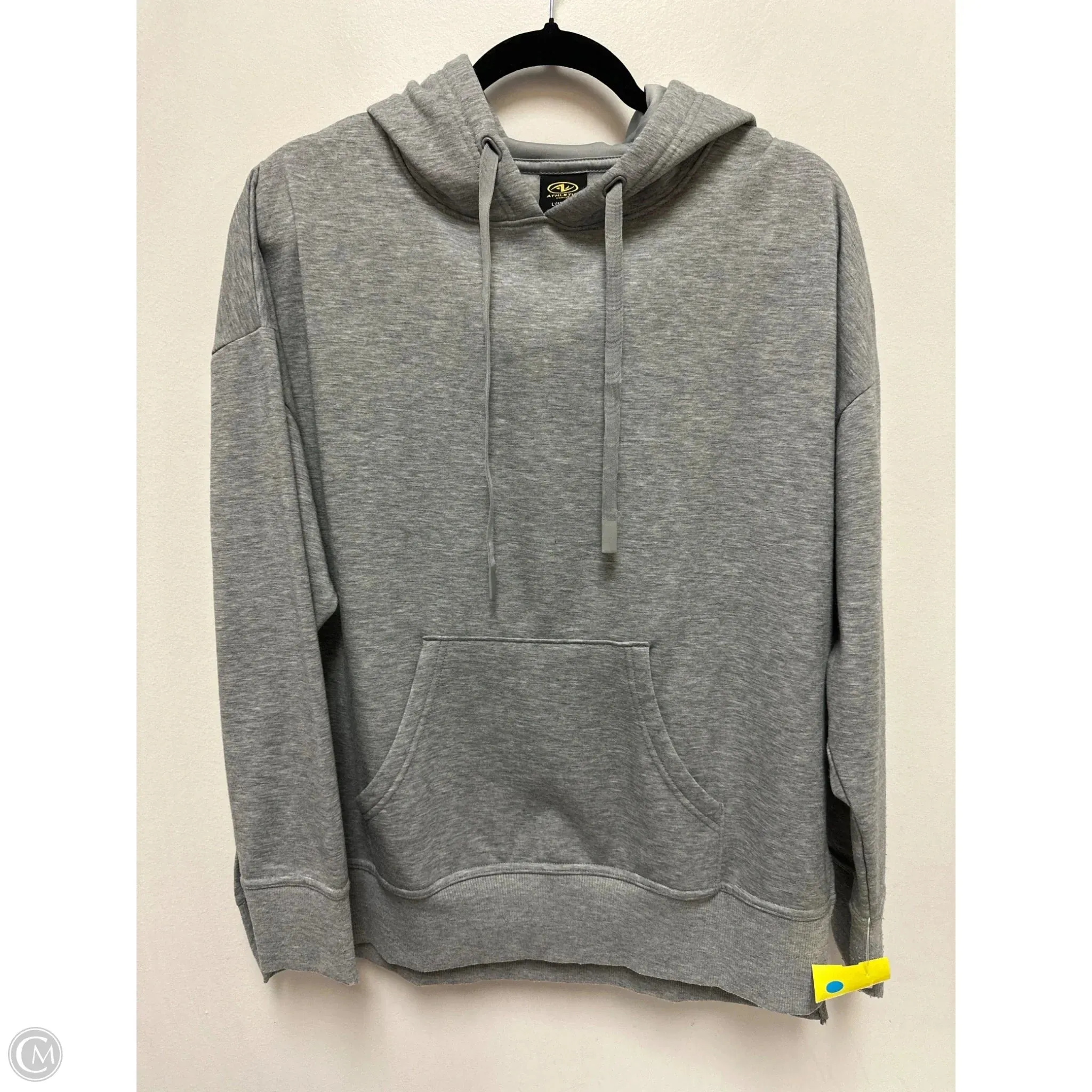 MultiPocket Design Sweatshirt Hoodie By Athletic Works In Grey, Size: L