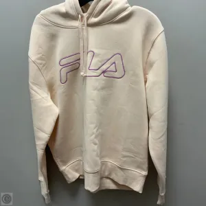 Relaxed Jeans CompactPackaging Athletic Sweatshirt Hoodie By Fila In Cream, Size: L