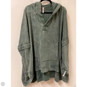Sporty Jacket Sweatshirt Hoodie By Mono B In Green, Size: M