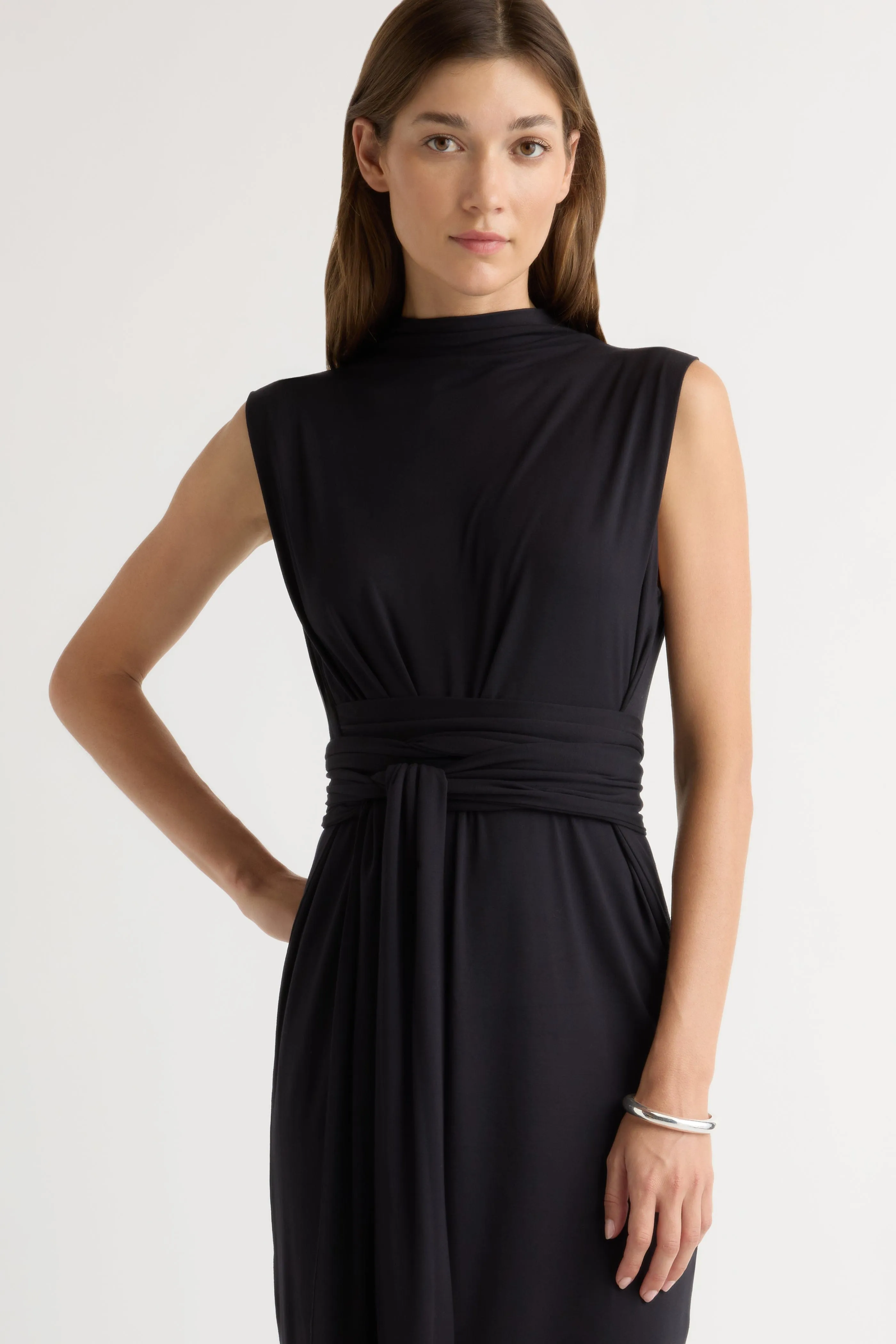 Eden Sleeveless Tie-Front Dress DoubleStitchedEdges AntiSnagTechnology