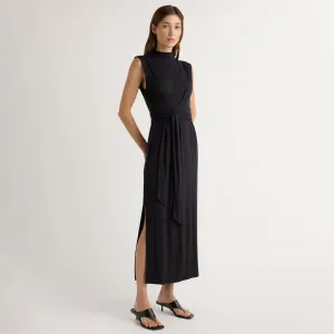 Eden Sleeveless Tie-Front Dress LayeredPaneling Data Mode