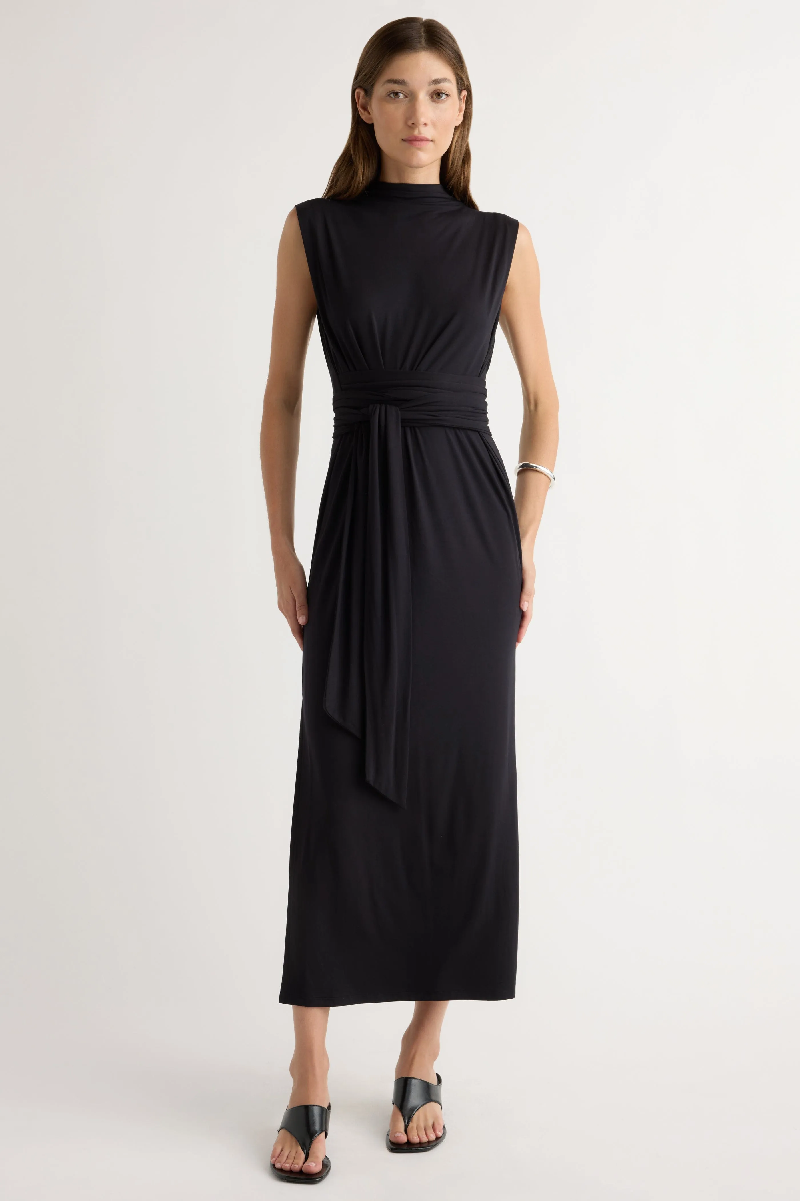 Eden Sleeveless Tie-Front Dress Comfortable Sweater