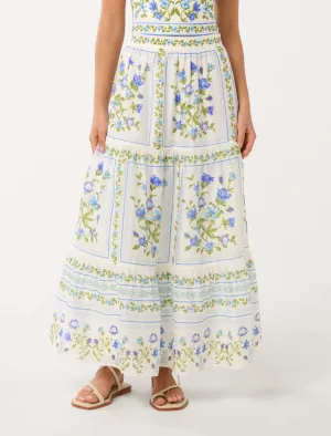 Francine Printed Maxi Skirt Adjustable Straps Beach Fit