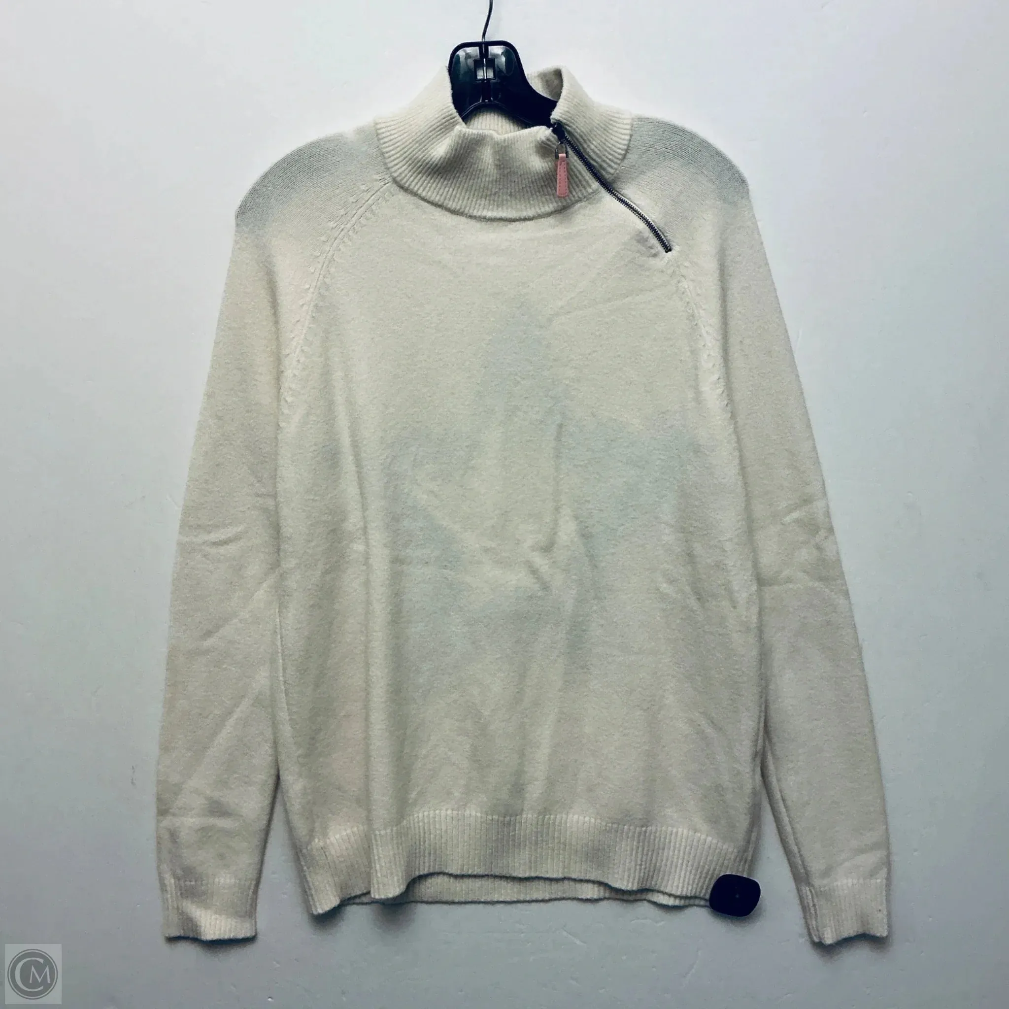 MatteFinishTexture Sweatshirt Collar By Charlie B In White, Size: M
