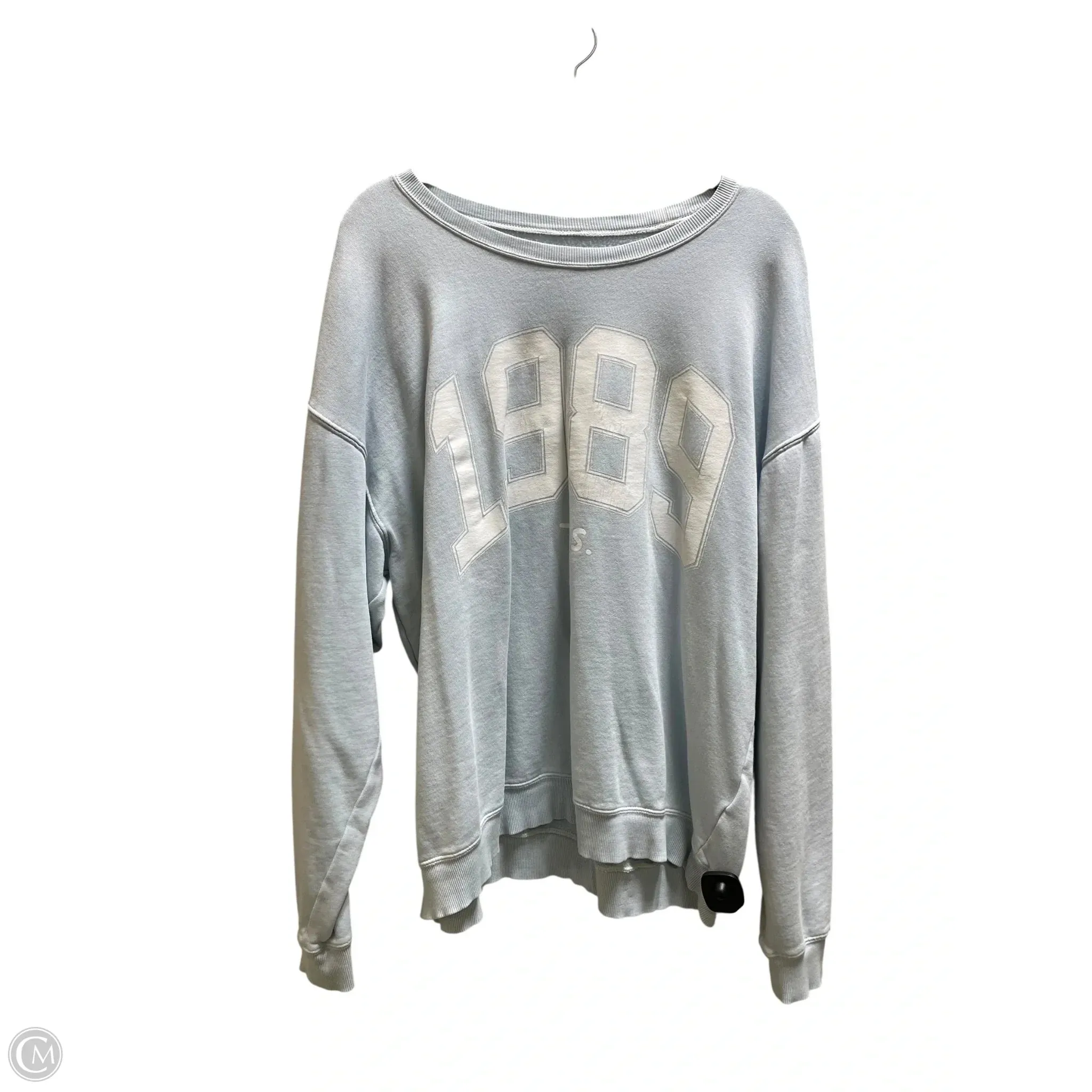 Casual Sweater Boho Free Sweatshirt Crewneck By Clothes Mentor In Blue, Size: 2x