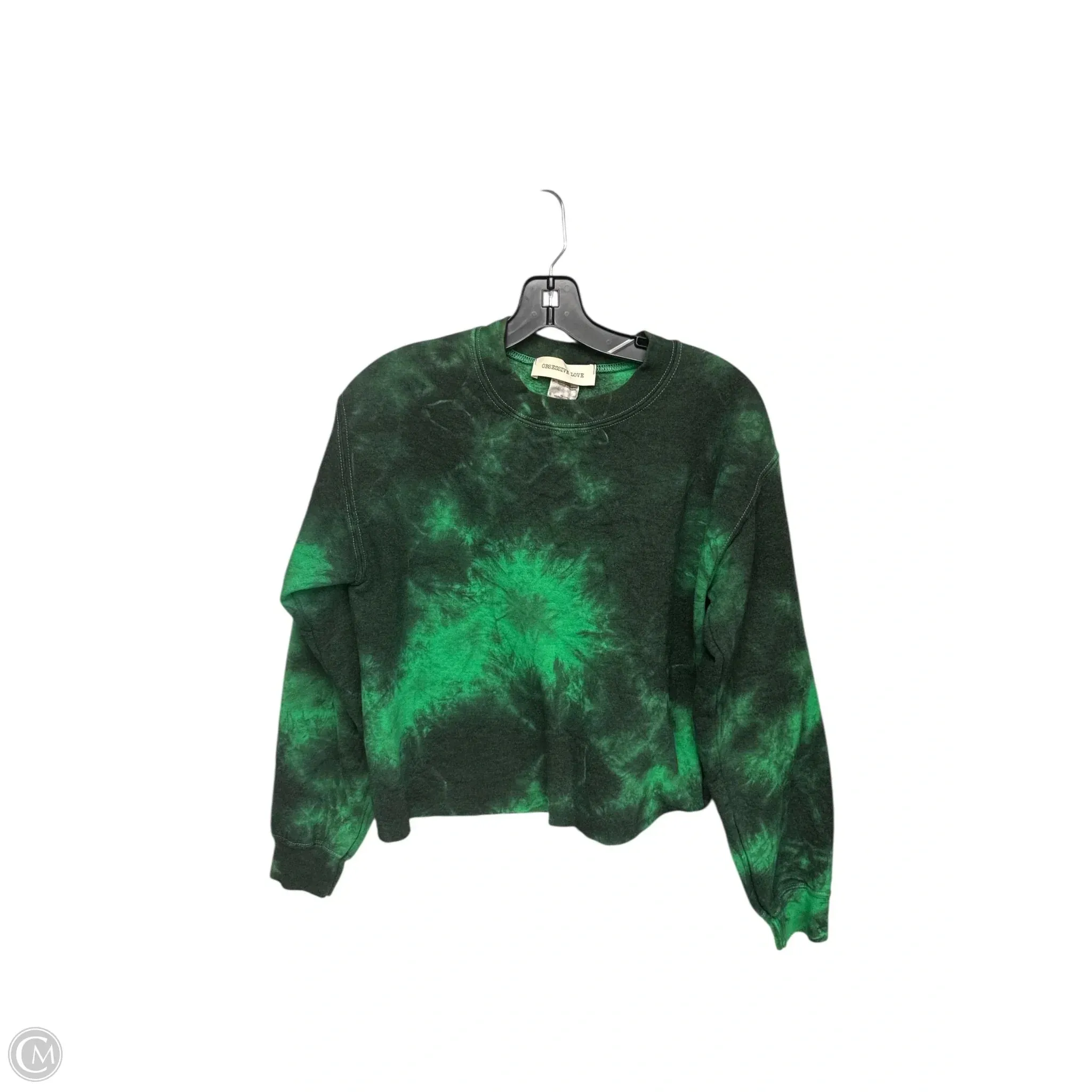 Casual Comfort Suede Mood Sweatshirt Crewneck By Clothes Mentor In Green, Size: S