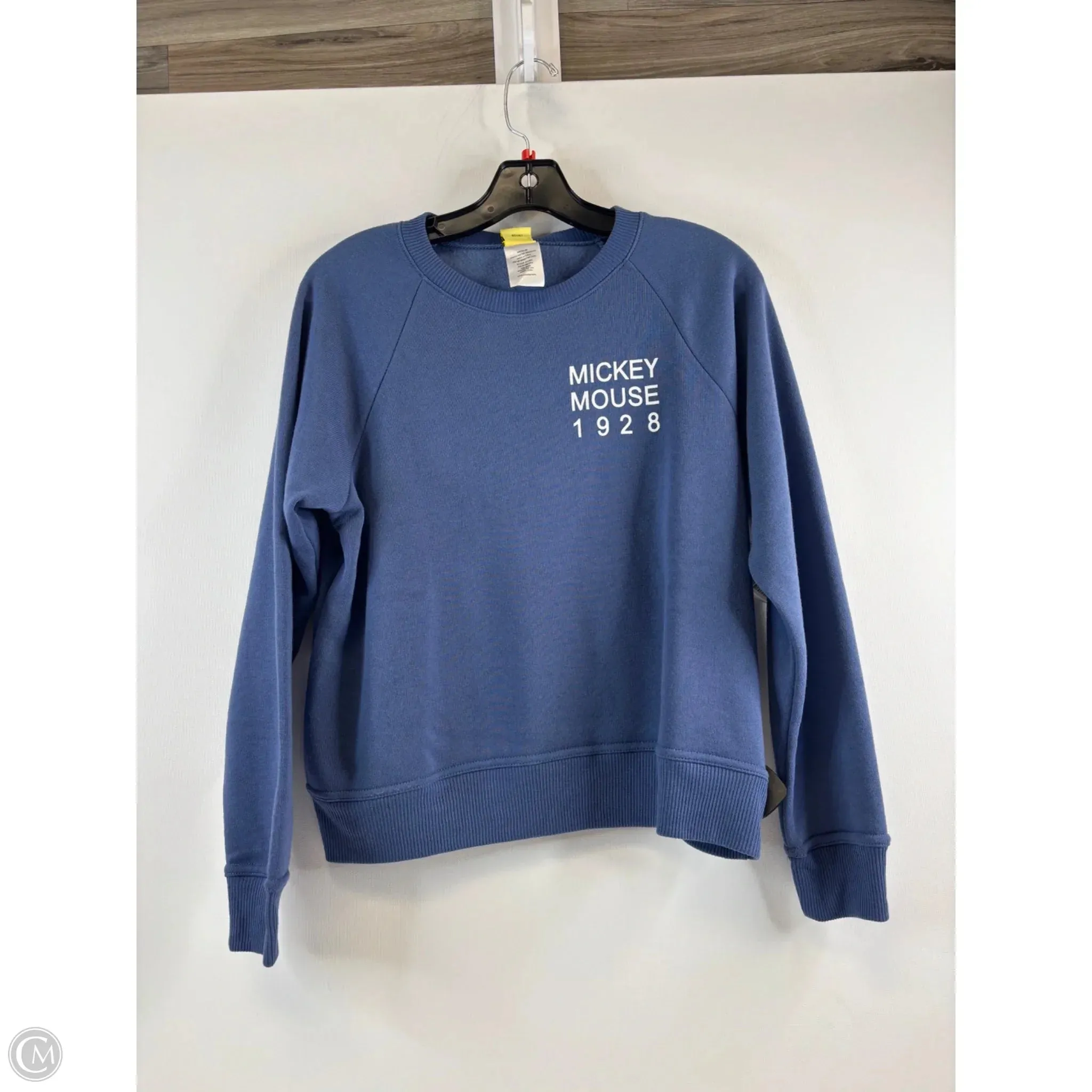 NonIrritating Sweatshirt Crewneck By Disney Store In Blue & White, Size: M