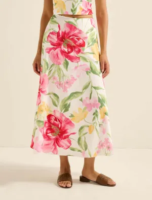 MultiPurposePockets Talia Printed Midi Skirt