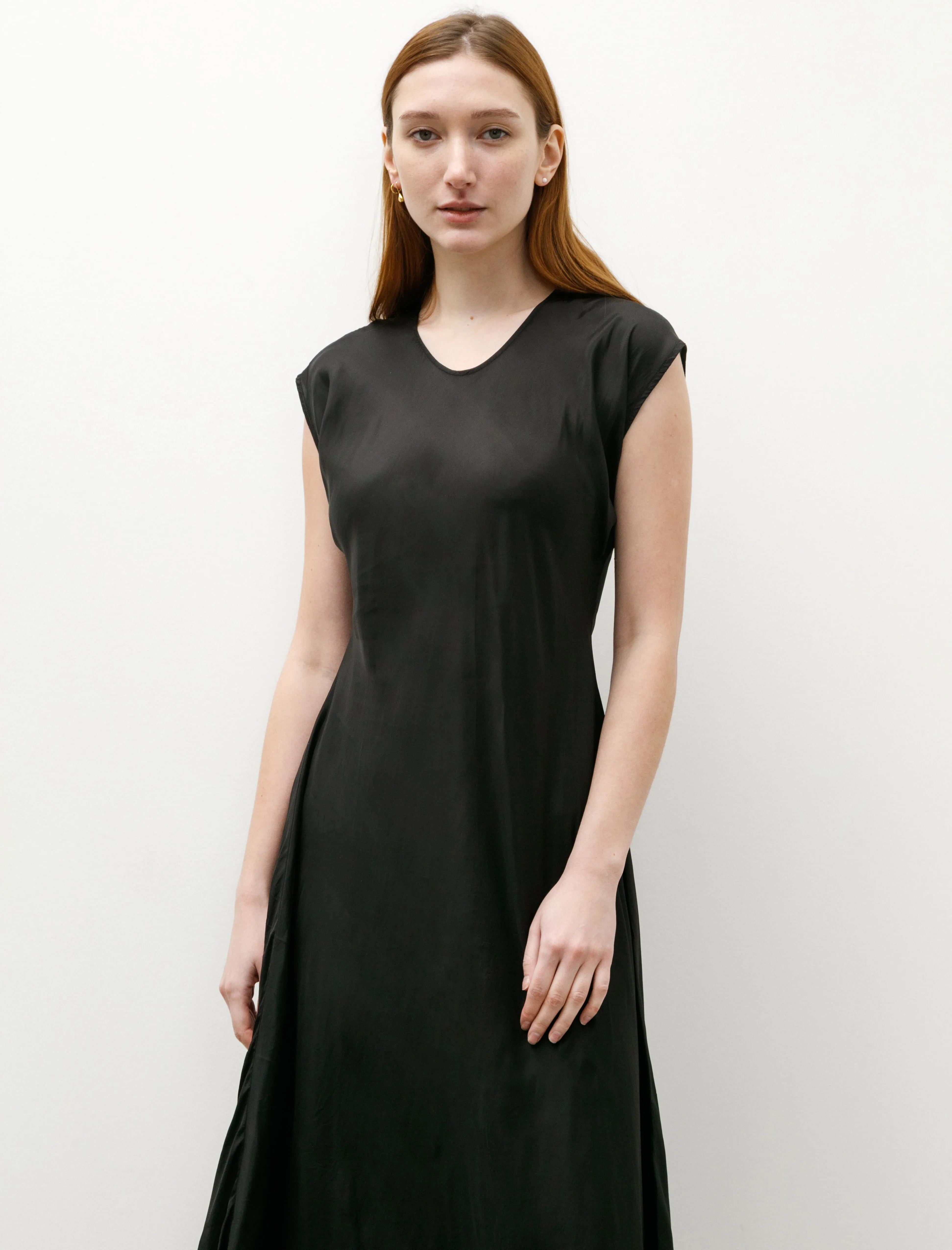 Student Cool temperature regulation Maxi Dress Shiny Viscose Black