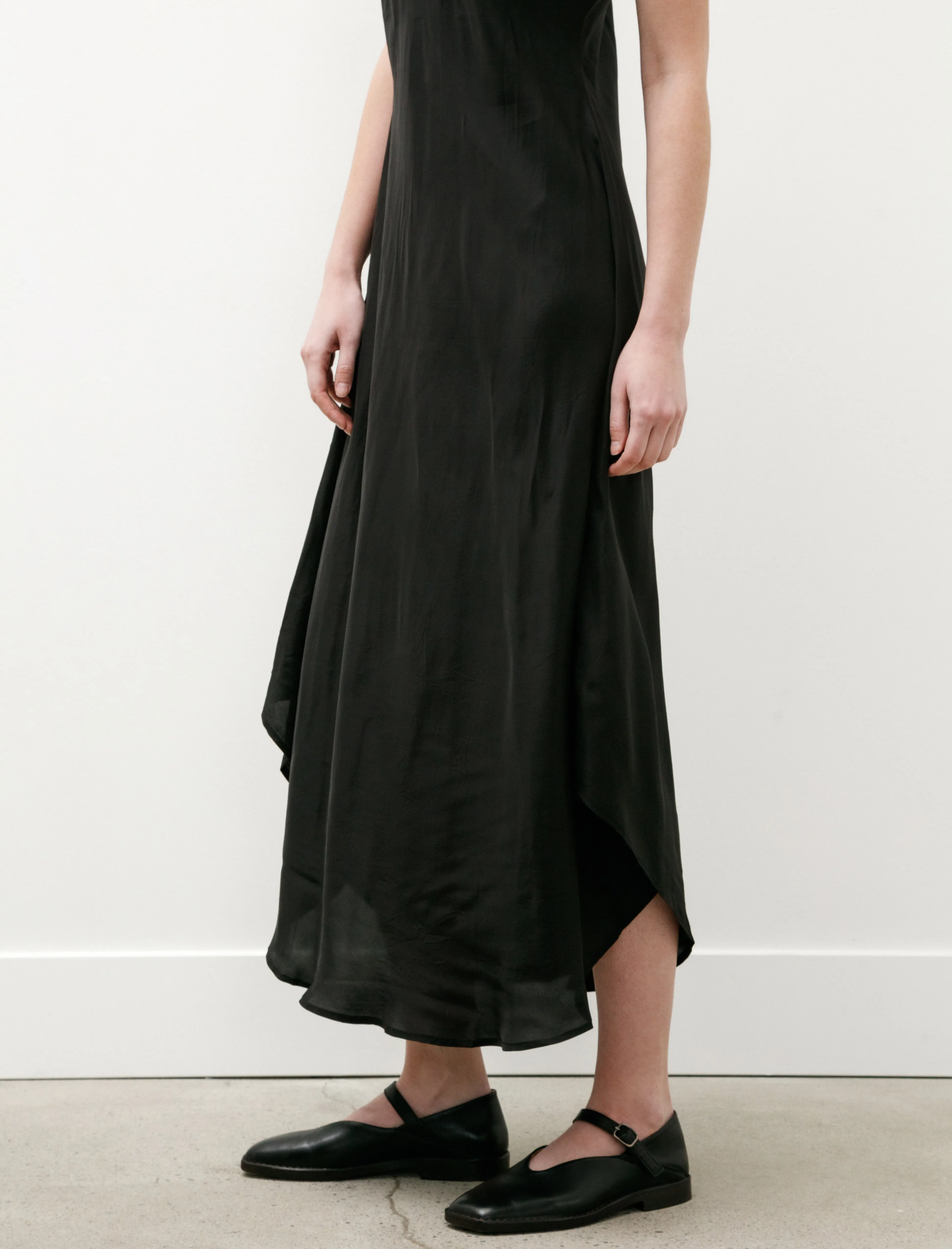 Active Wear Maxi Dress Shiny Viscose Black