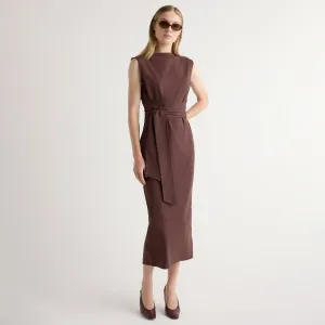 Outdoor Fashion Classic Shirt Edina Tie-Front Slit-Neck Dress