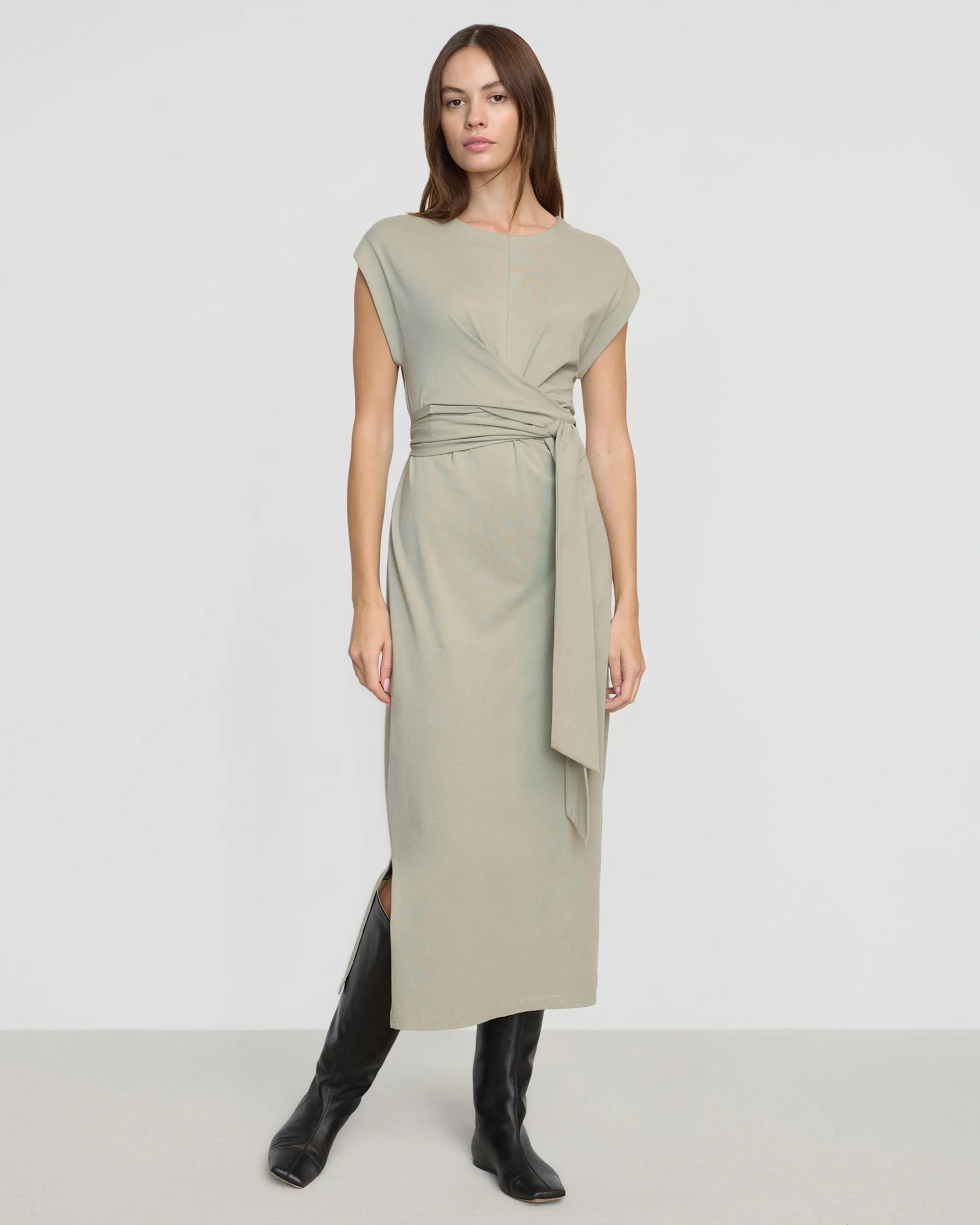 Casual Vibe Fei Tie-Front Organic Cotton Dress