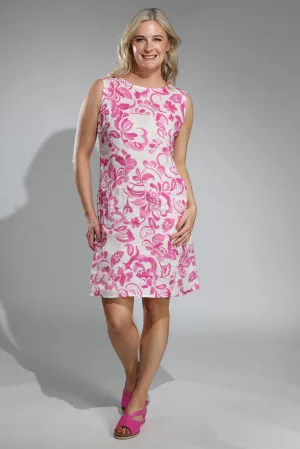 Made in Italy 100% Linen | Magenta Brushstrokes | 0402A1 Quiet Luxury Vintage Soul