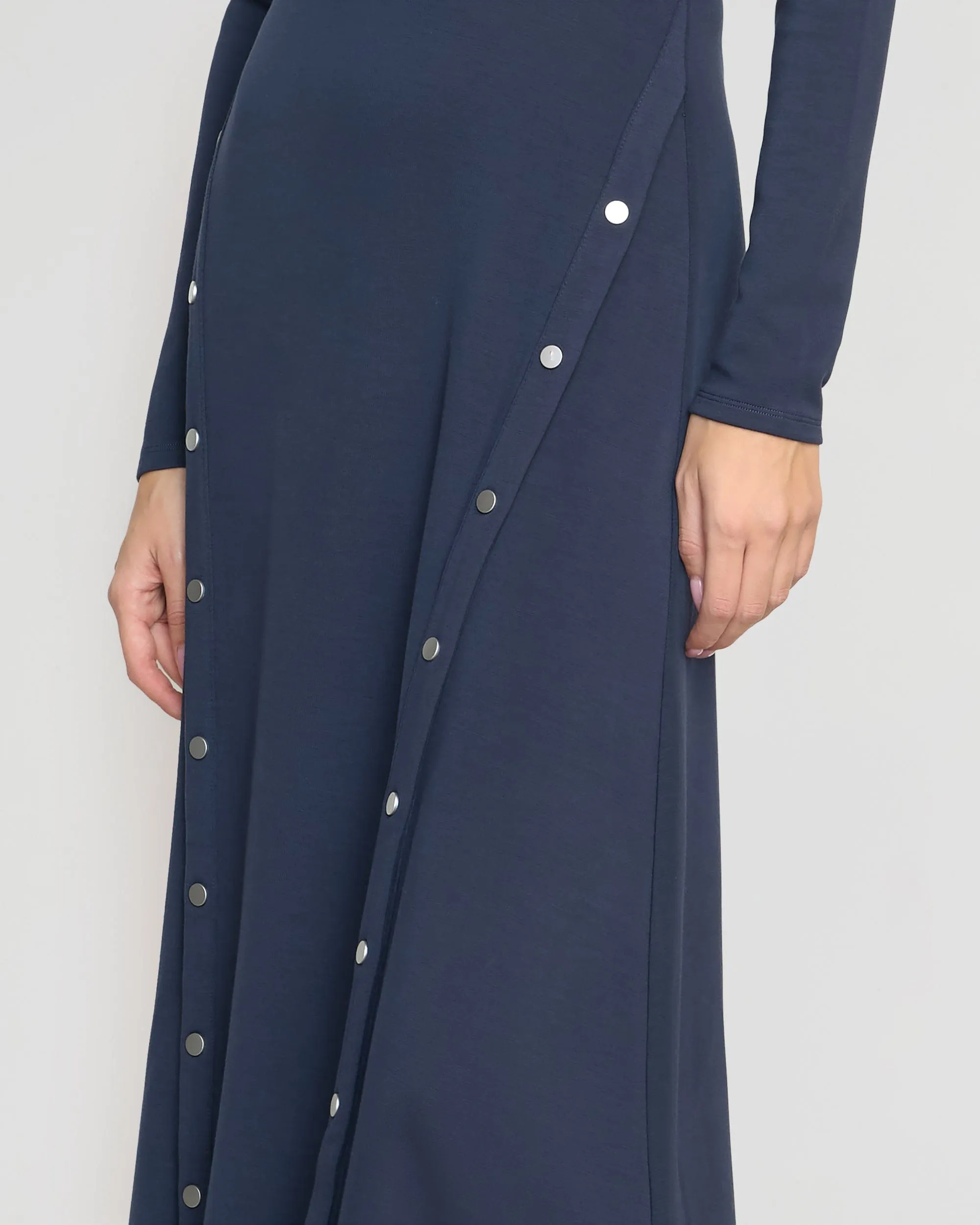 Shawna Button-Accent Collared Dress Game Core