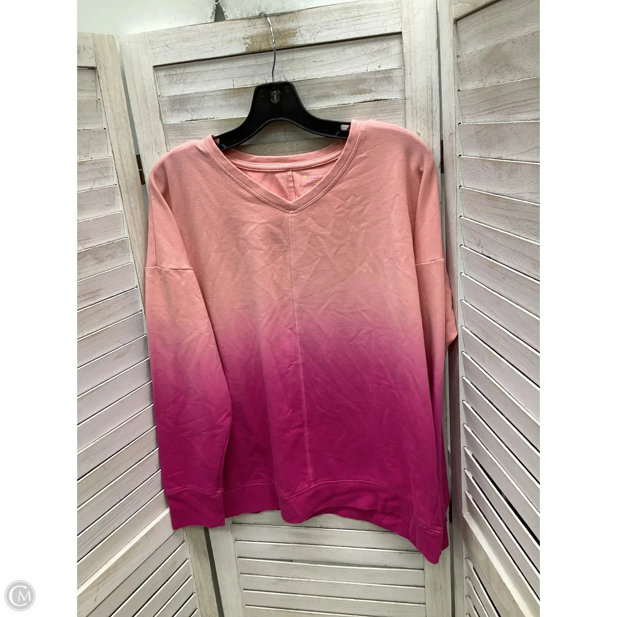 AntiStatic Cloth Art Core Sweatshirt Crewneck By Tek Gear In Tie Dye Print, Size: M