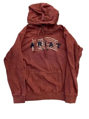 Sweatshirt Hoodie By Ariat In Red, Size:M Neat Edge