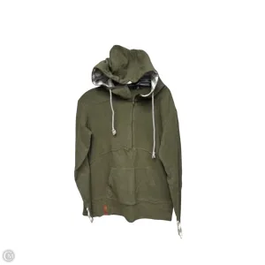 Versatile Dress Winner Vibe Sweatshirt Hoodie By Clothes Mentor In Green & Grey, Size: M