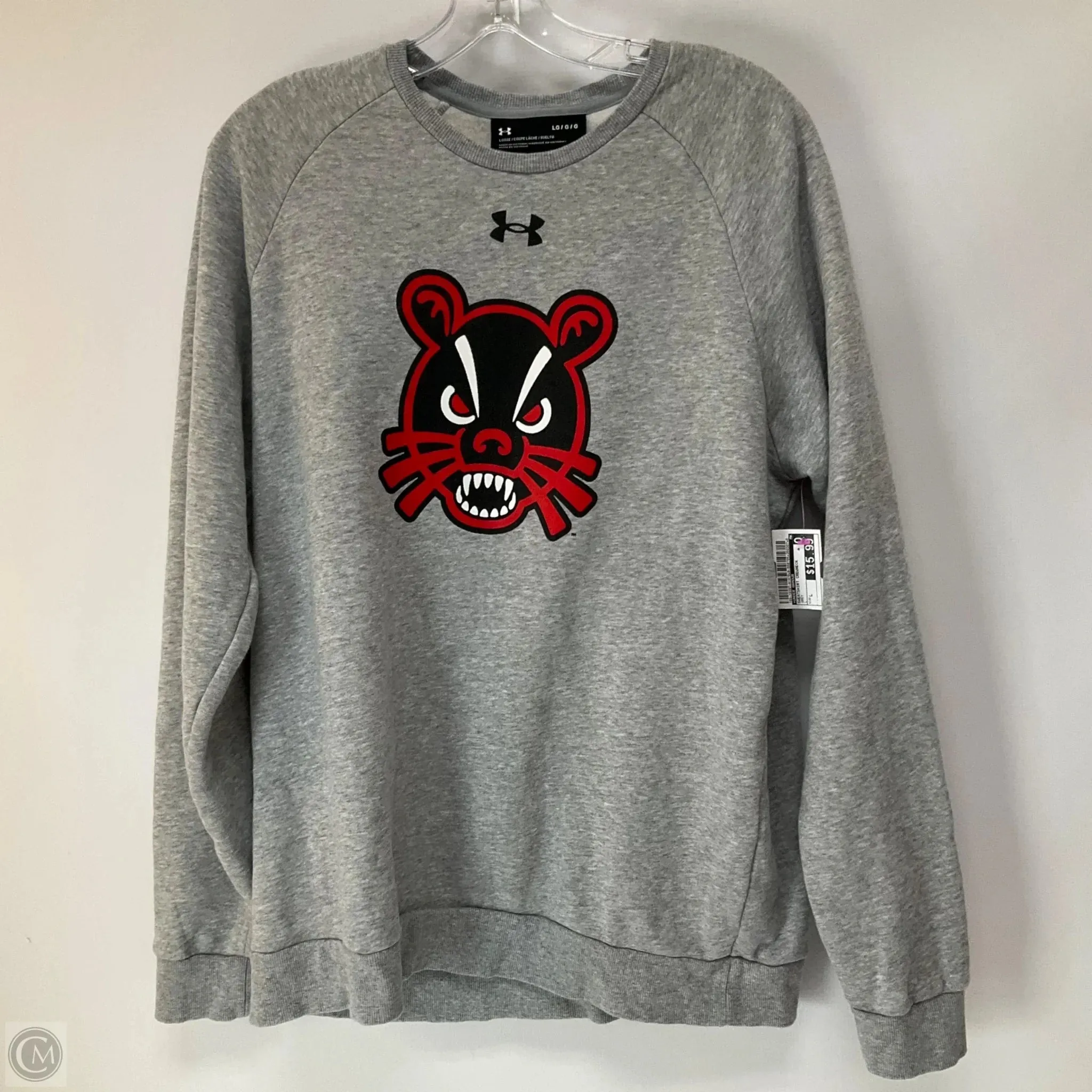 Sweatshirt Crewneck By Under Armour In Grey, Size: L Green Soul