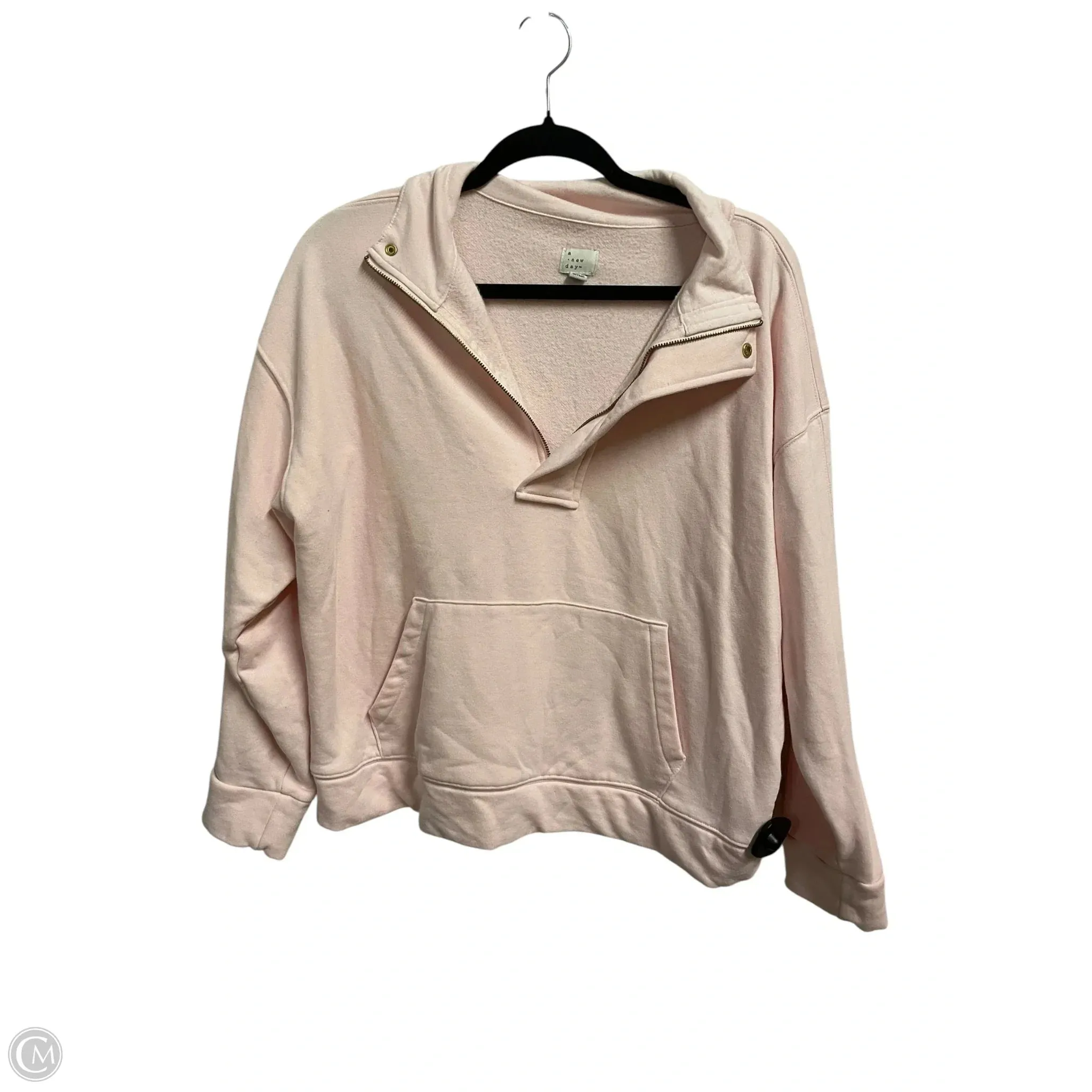 Sweatshirt Collar By A New Day In Pink, Size: L MultiPanelDesign