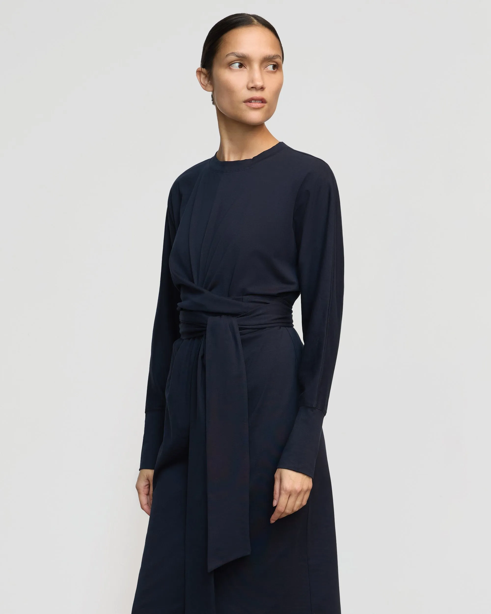 Wei Tie-Front Organic Cotton Dress Snow Core