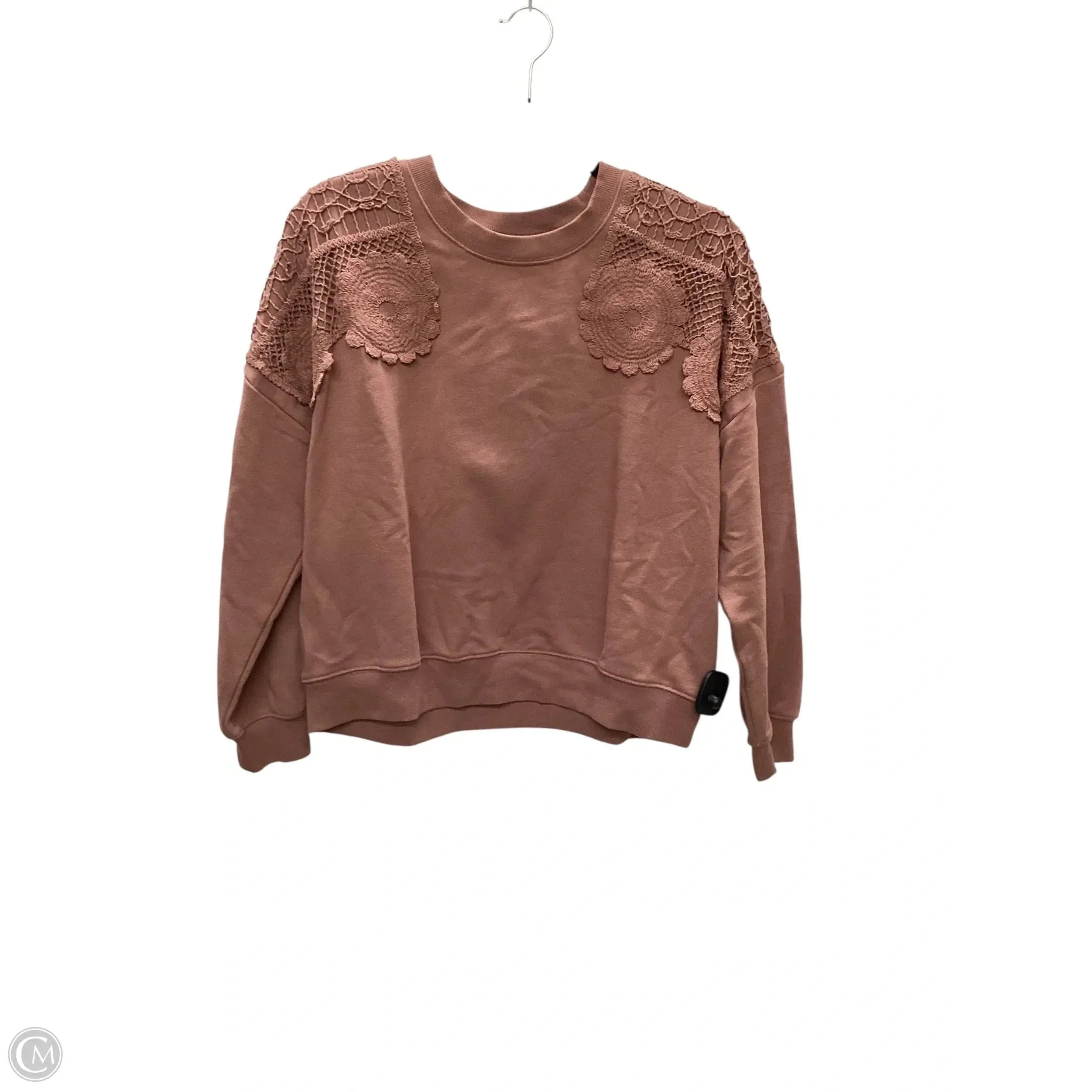 Moon Cool Sweatshirt Crewneck By C And C In Mauve, Size: L