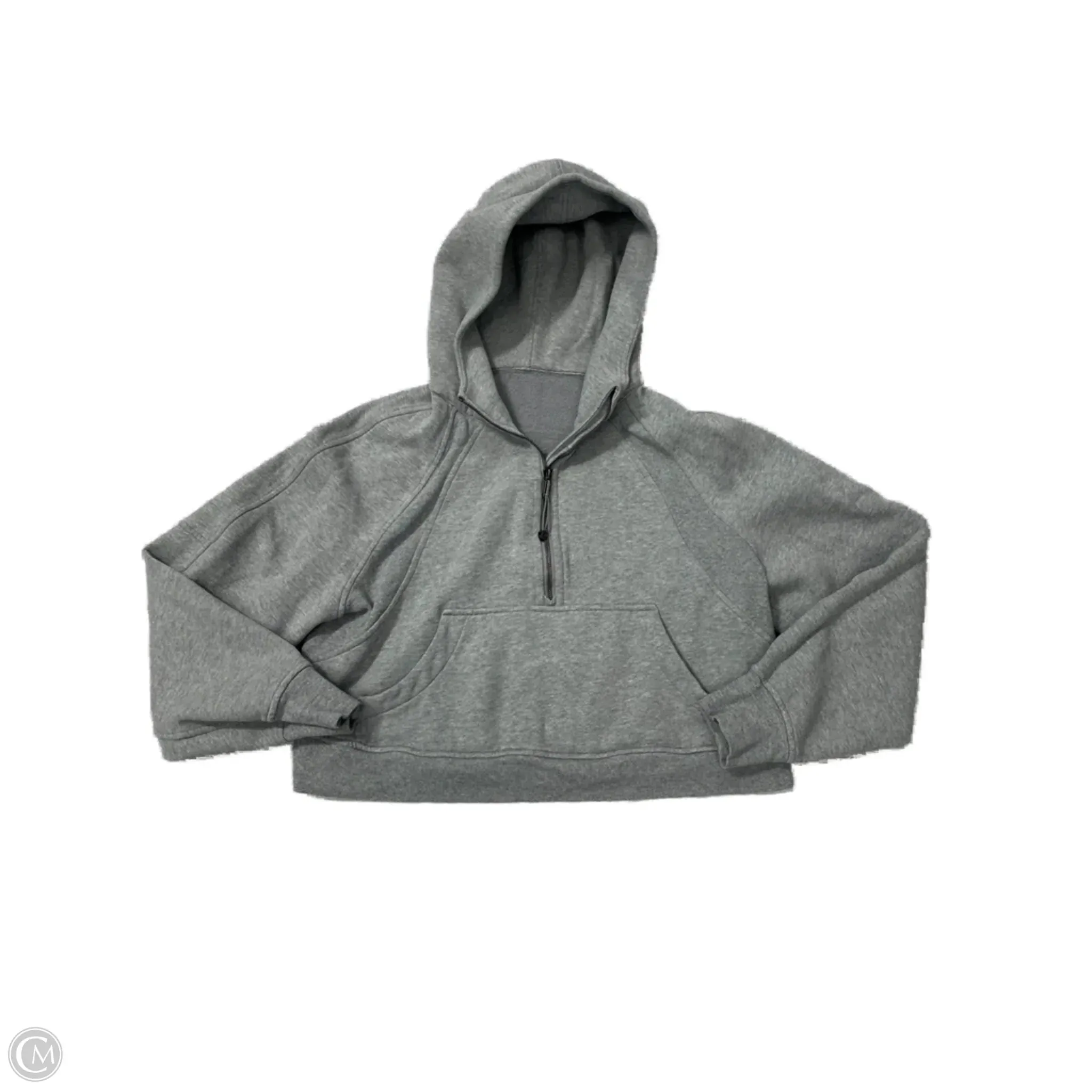 Athletic Sweatshirt Crewneck By Lululemon In Grey, Size: M Casual dress WindproofInterior