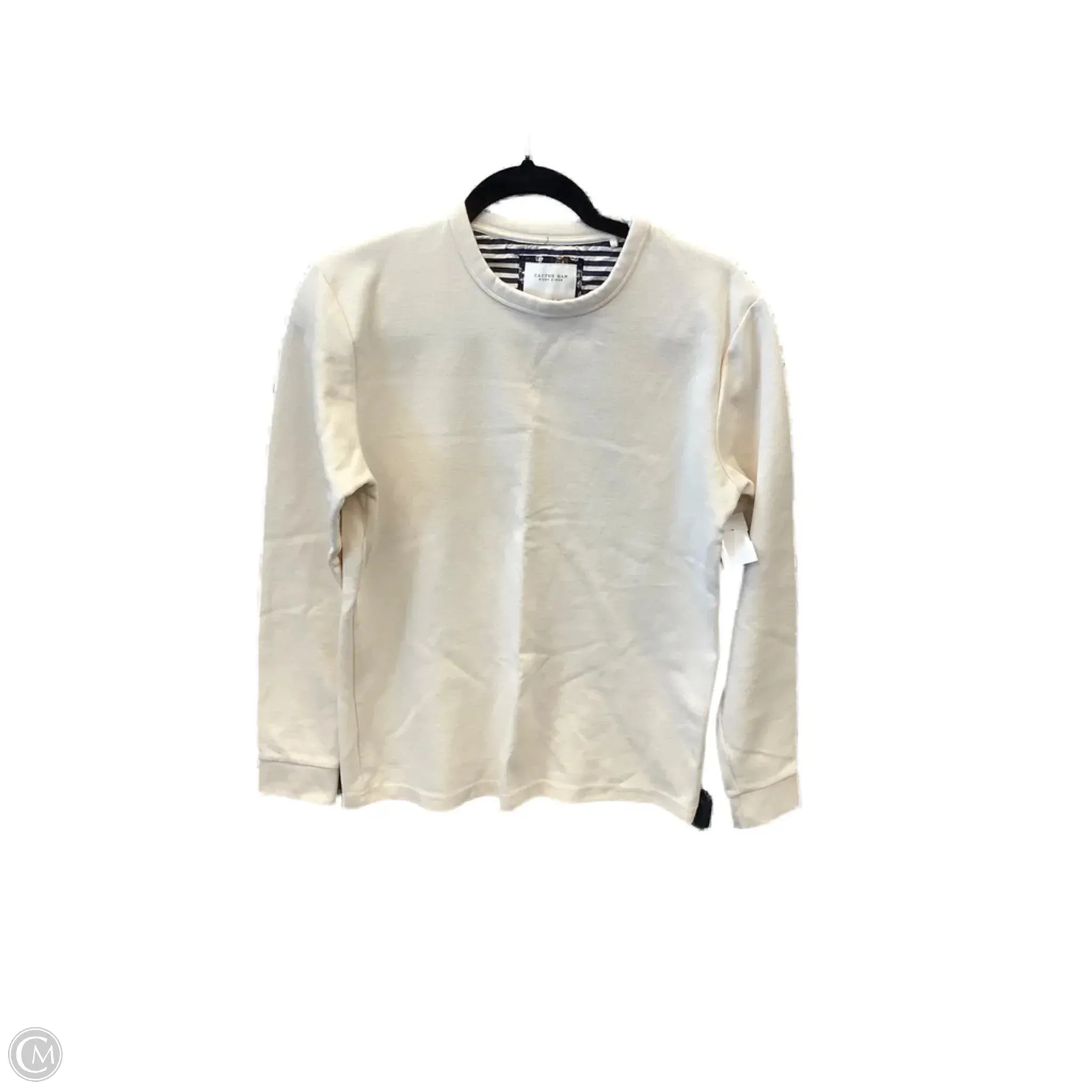 Sweatshirt Crewneck By Clothes Mentor In Cream, Size: S FadeResistant Dye American Ease