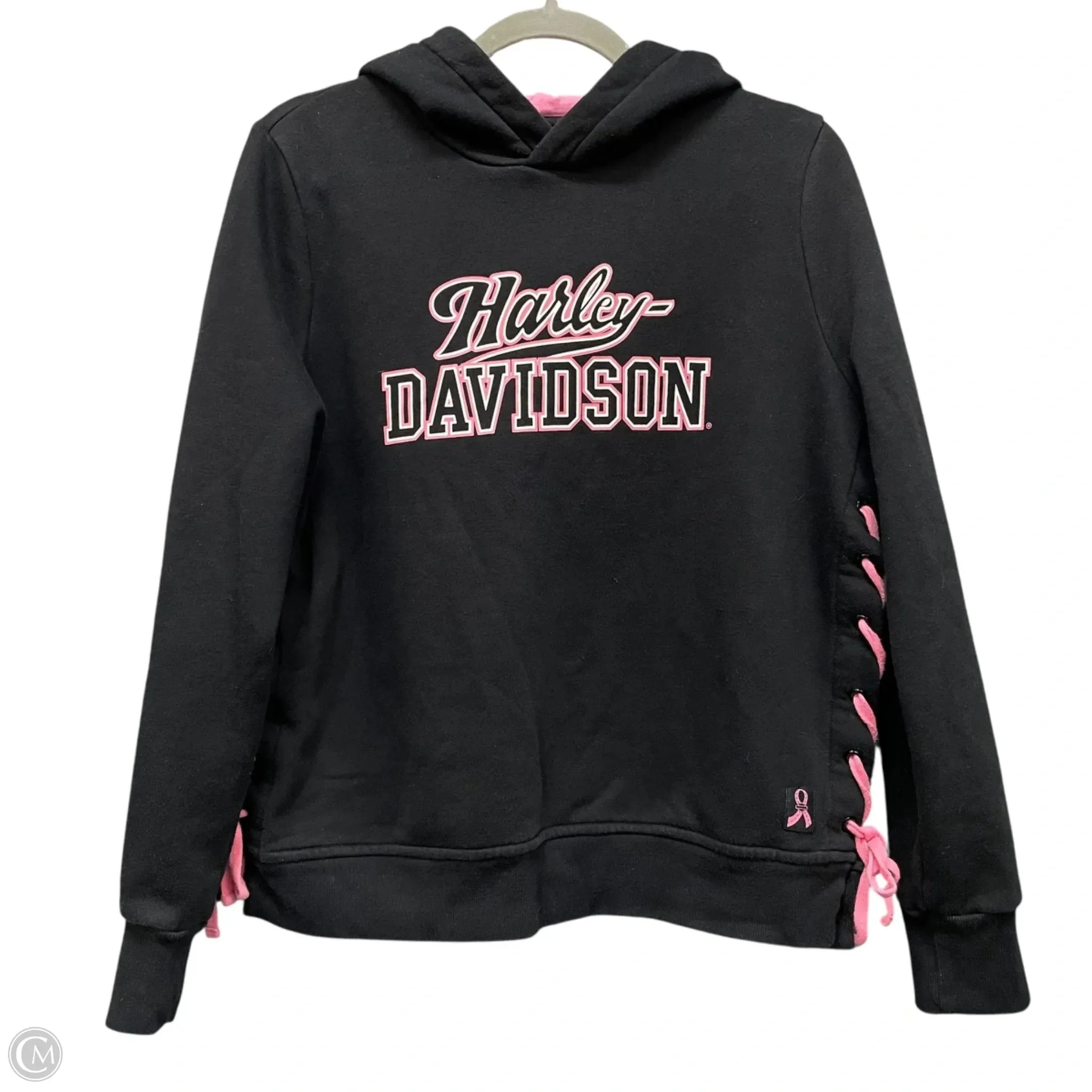 Sweatshirt Hoodie By Harley Davidson In Black & Pink, Size: M Weather resistant Timeless Look