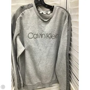 QuickDrying Silver Glow Sweatshirt Crewneck By Calvin Klein In Grey, Size: Xl