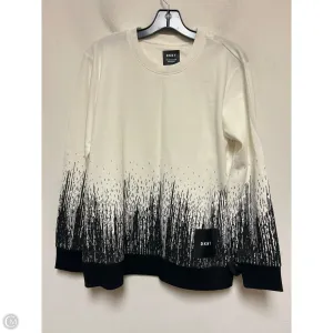 Sweatshirt Crewneck By Dkny In Black & White, Size: Xs Breathable mesh