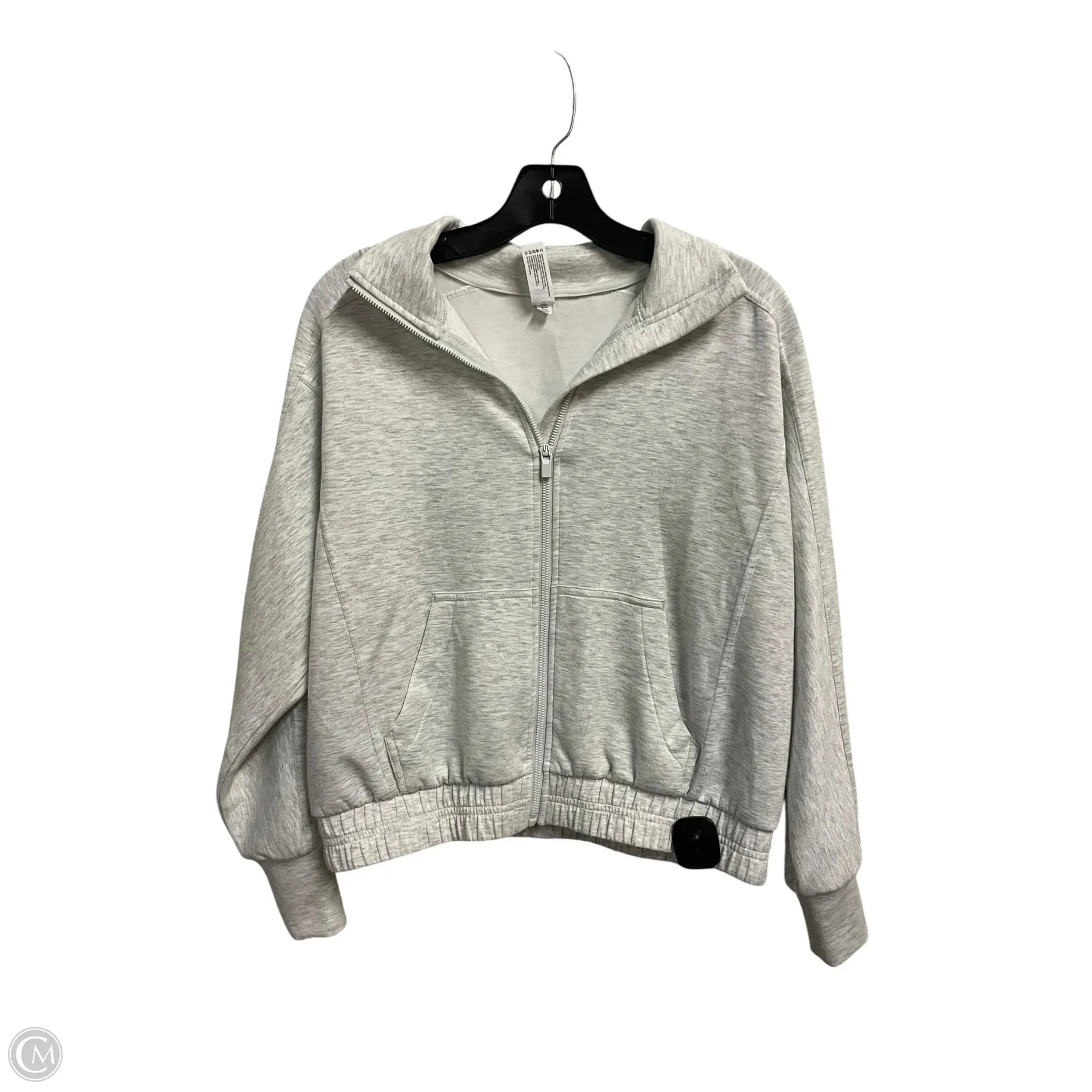 Permanent Crease Sweatshirt Hoodie By Yogalicious In Grey, Size: Xs
