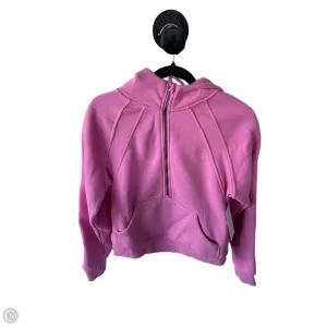 AdjustableWaistband Virtual Fit Sweatshirt Hoodie By Jockey In Pink, Size: S