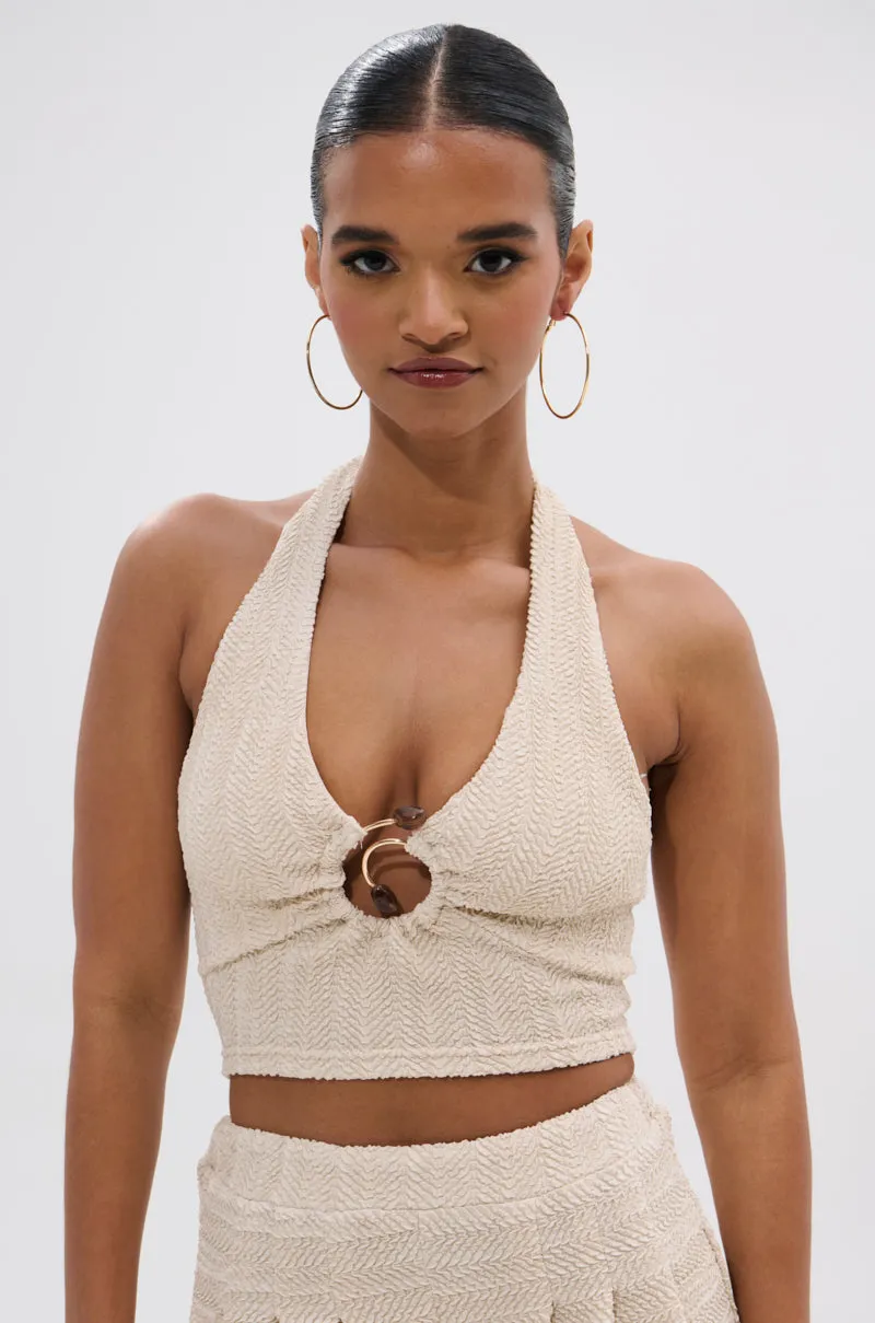Cross Back HOLLYWOOD SLINKY TEXTURED BRALETTE