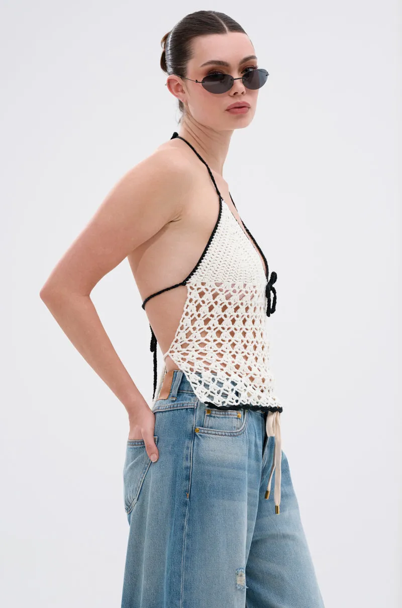 high altitude use BOY BYE CROCHET TOP
