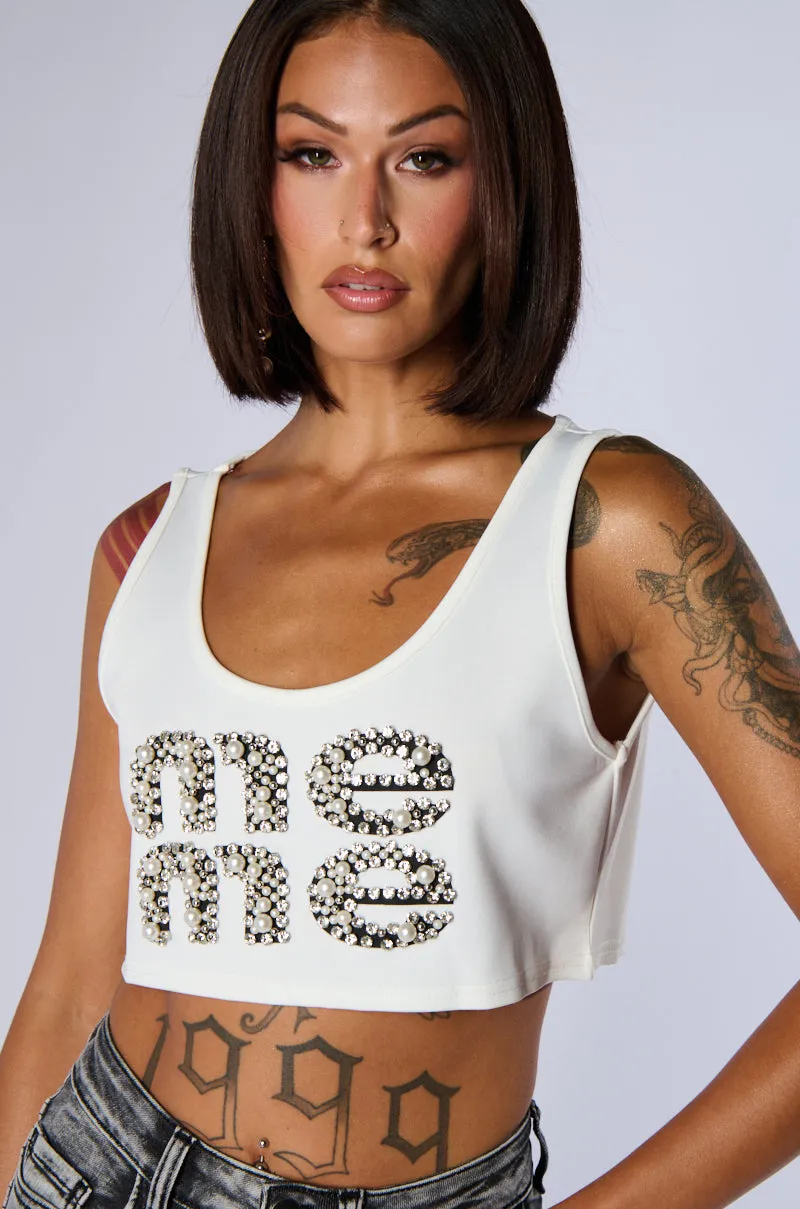 ALL ABOUT ME CROPPED SLEEVELESS T SHIRT Jungle - ready NonSlip Base