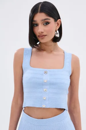 Camouflage Heat Sealed Edges ICY BLUE SPARKLE TANK