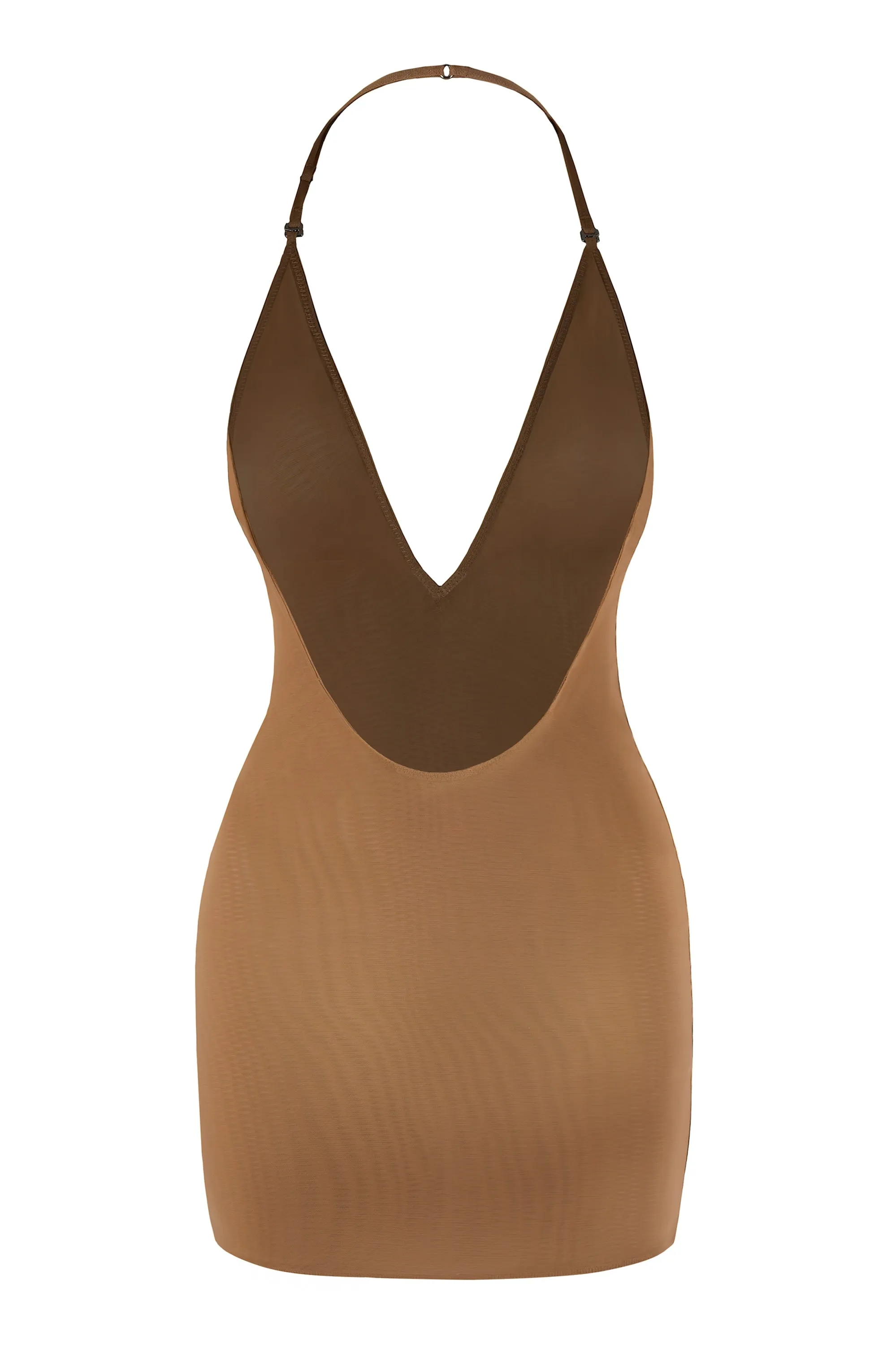 Intimates Soft Mesh Multiway Mini Dress in Almond Trendy Print Breathable fabric