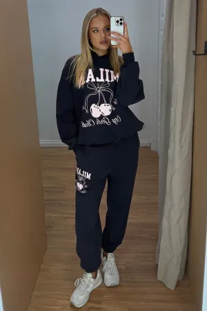 Wrinklefree Blue Track Pants Jogger