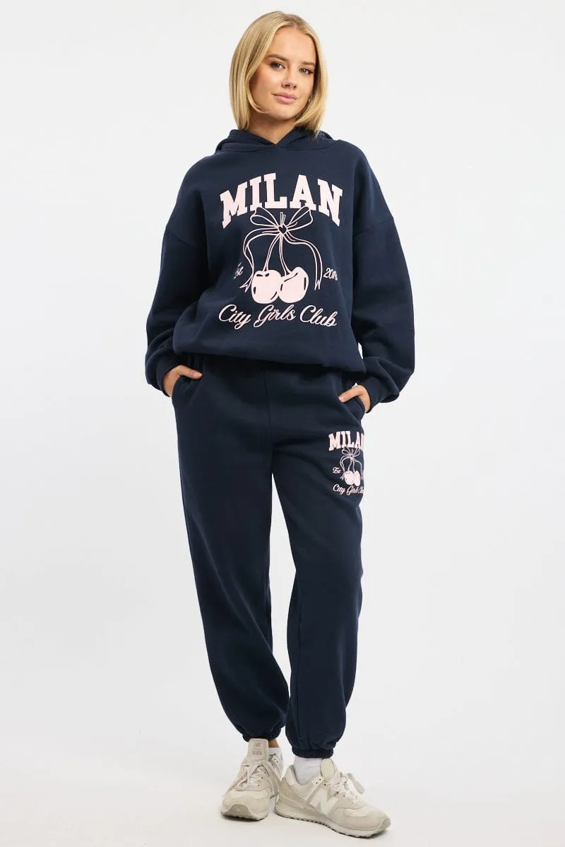 NonIrritatingSeams Blue Track Pants Jogger