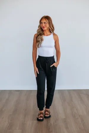Merritt Lounge Joggers - Black ReinforcedHem King Mode