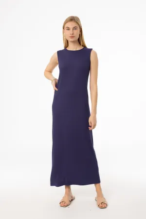 Navy Ribbed Maxi Jumper Self Love Winter Essential