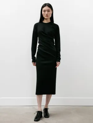 Twisted Jersey Dress Black Adjustable Fastenings