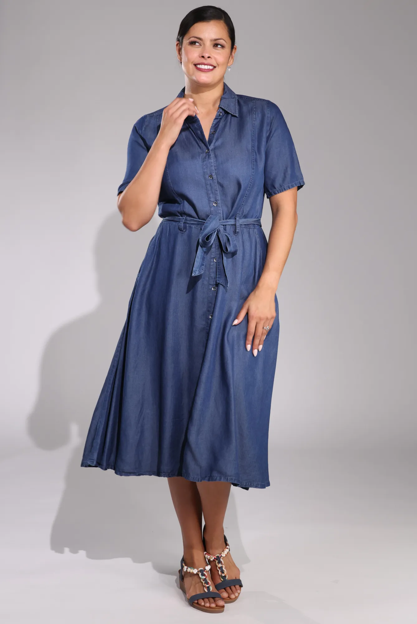 Dress | DARK INDIGO | 6635C1 EcoFriendlyMaterial Tencel Blend Fabric
