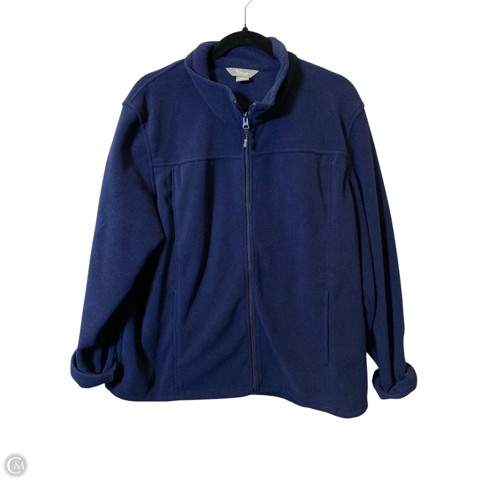Calm Ease Comfortable Shoes Sweatshirt Collar By Natural Reflections In Navy, Size: 1x