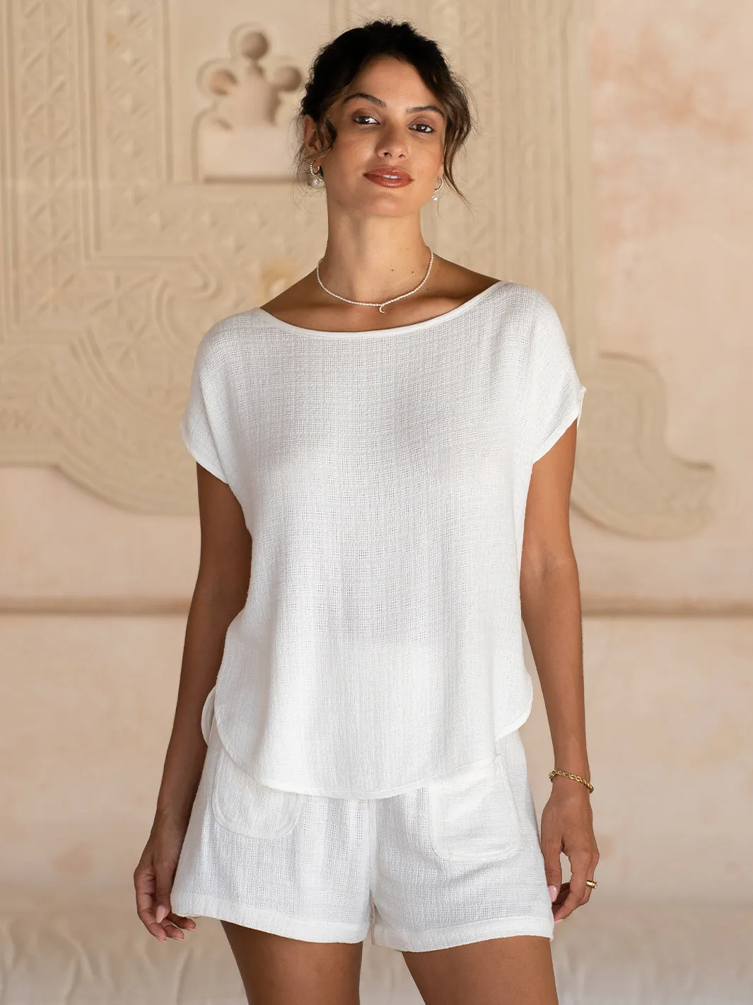 Sustainable Casa Linen Blend Top Coconut