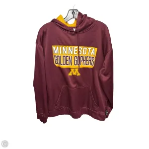 Lift Mode BreathableLining Athletic Sweatshirt Hoodie By Hanes In Maroon, Size: L