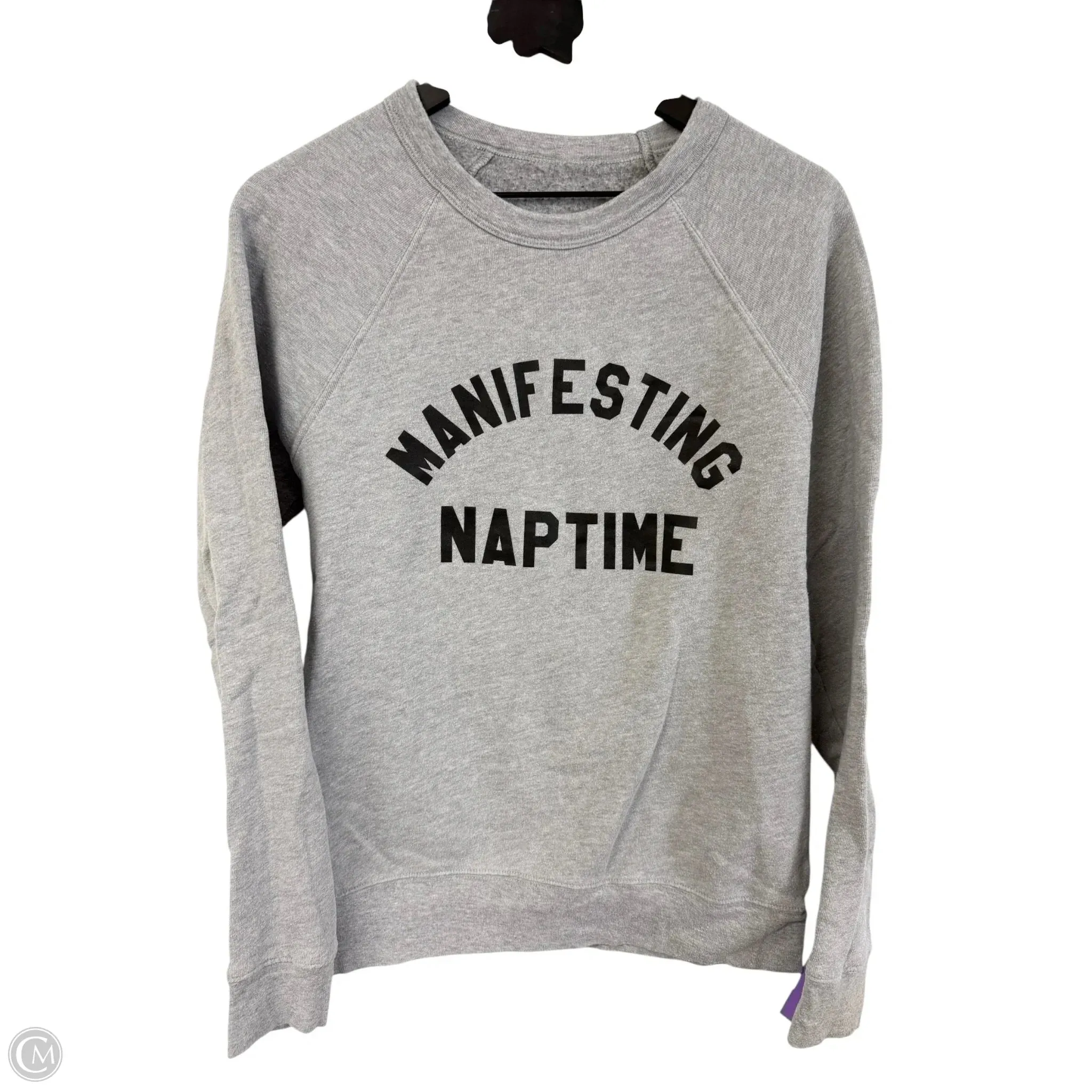 Night Charm Basic Core Sweatshirt Crewneck By Cme In Grey, Size: S