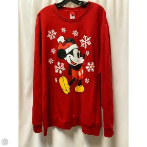 FlexibleCollarDesign Soft Leggings Sweatshirt Crewneck By Disney Store In Red, Size: 3x