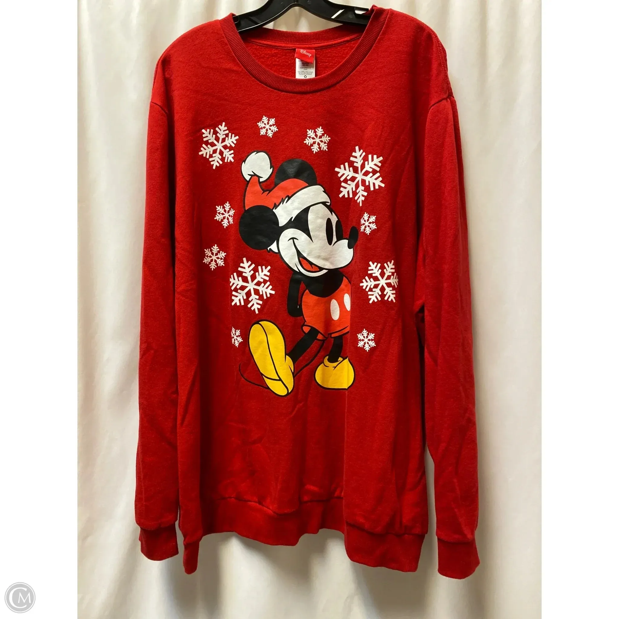 FlexibleCollarDesign Soft Leggings Sweatshirt Crewneck By Disney Store In Red, Size: 3x